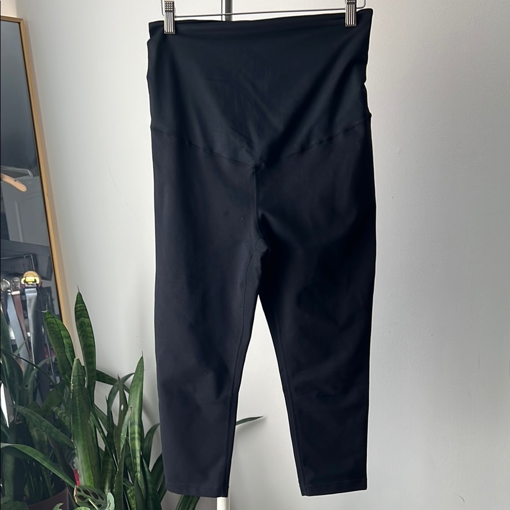 Zella Black High-Waisted Leggings maternity M